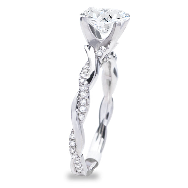 Alyssa Intertwined Engagement Ring in 14K White Gold; 0.20 ctw