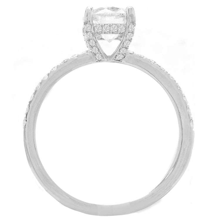Lab 3ctw Hidden halo engagement ring Remily; 3.50 CTW