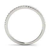 14KWG Cushion Halo Diamond Ring & Band; .84 CTW