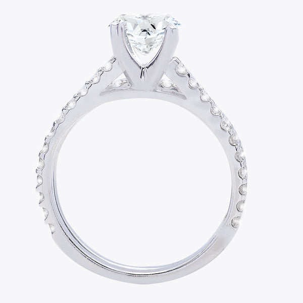 Diamond Bridal Set in 14K White Gold- Galina; .80 ctw