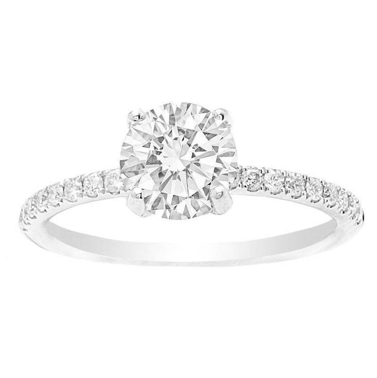 Cleo Hidden Halo Diamond Engagement Ring in 14K White Gold; 0.30 ctw