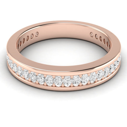 Matte Burnished Slanted Inlay Wedding band