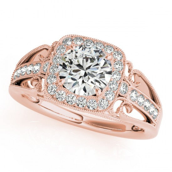 Eve Trilogy Diamond Engagement Ring With 1.0 Carat Radiant Shape Natural Diamond