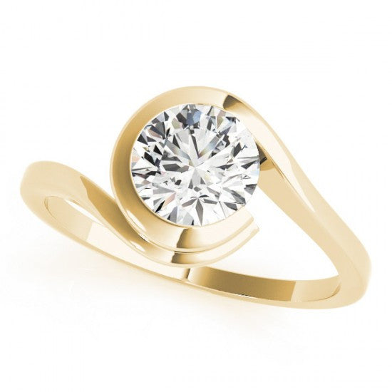 Emma Halo Diamond Engagement Ring With 0.6 Carat Princess Shape Natural Diamond