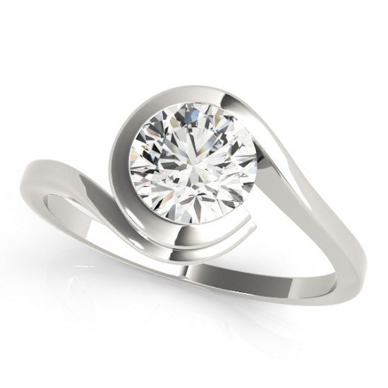Emma Halo Diamond Engagement Ring With 0.7 Carat Princess Shape Natural Diamond