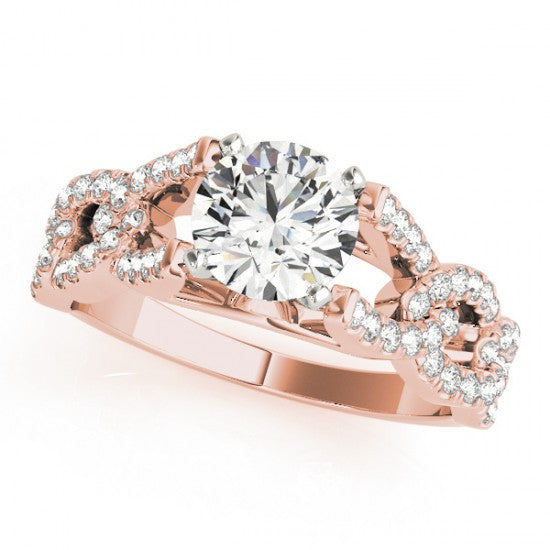 Cynthia Halo Diamond Engagement Ring With 0.72 Carat Pear Shape Natural Diamond