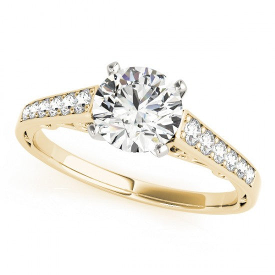 Celeste Solitaire Diamond Engagement Ring With 0.5 Carat Asscher Shape Natural Diamond