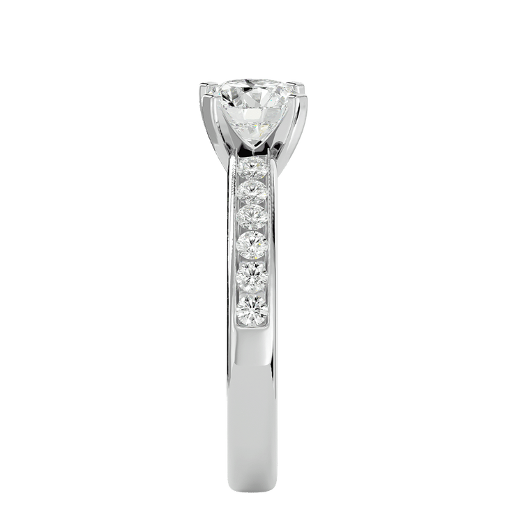 Channel Set Solitaire Classic Channel-Set Solitaire Engagement Ring Setting