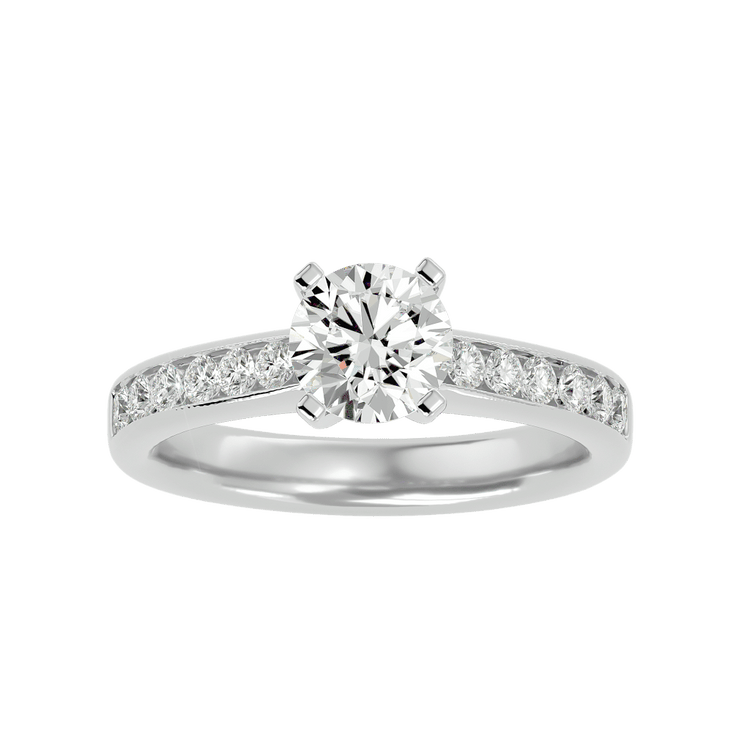 Channel Set Solitaire Classic Channel-Set Solitaire Engagement Ring Setting