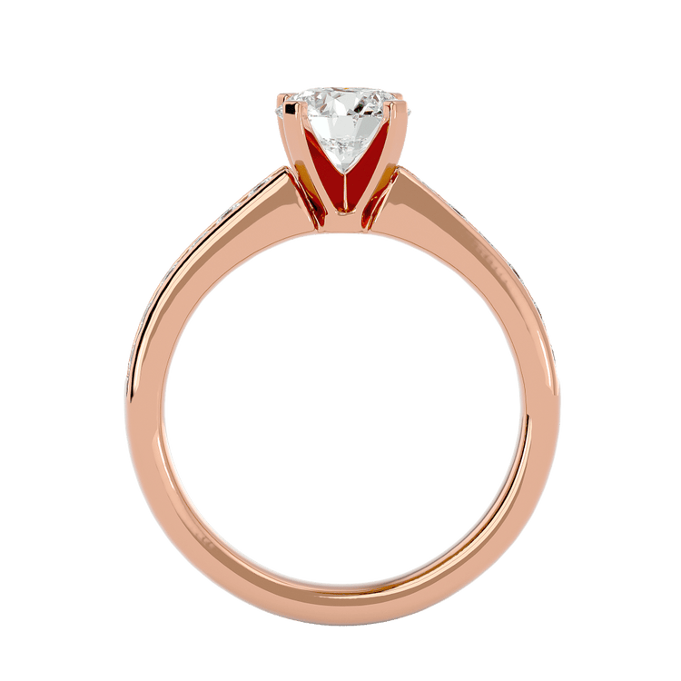 Channel Set Solitaire Classic Channel-Set Solitaire Engagement Ring Setting