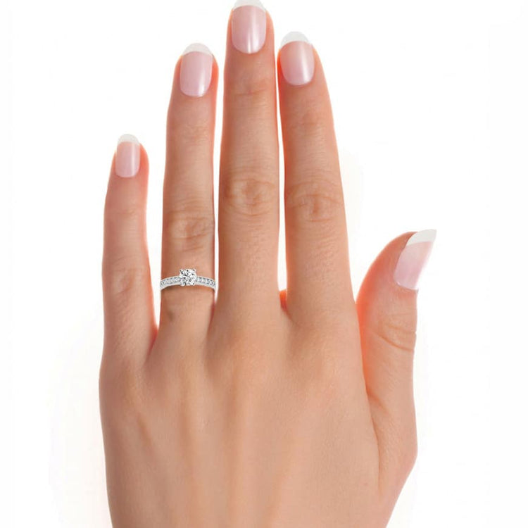 Channel Set Solitaire Classic Channel-Set Solitaire Engagement Ring Setting