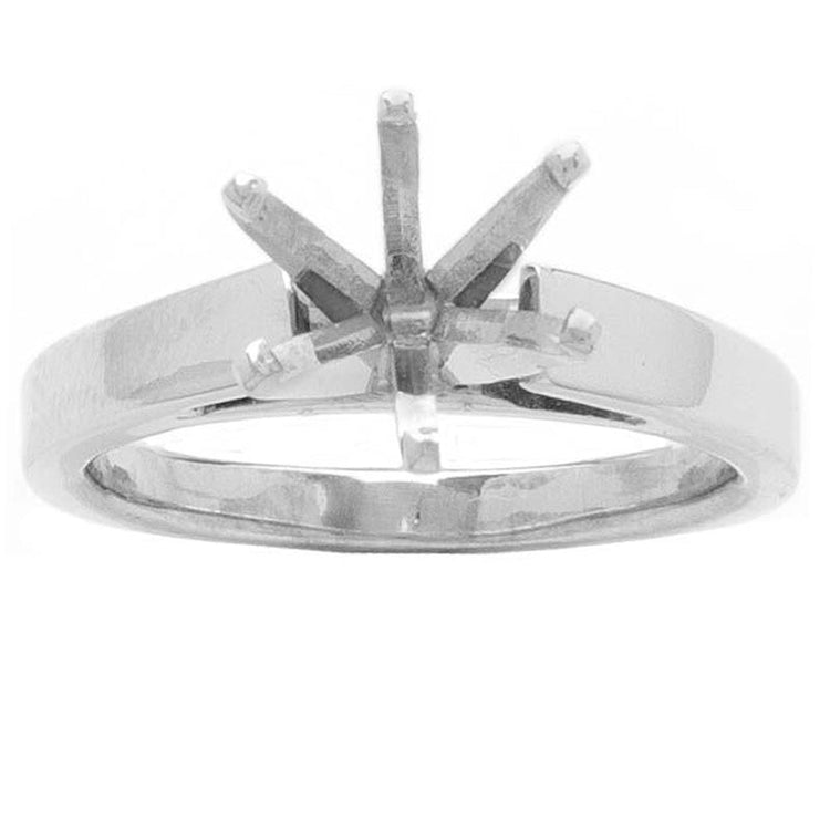 Sophie 6 Prong Solitaire Band in 14K White Gold With 0.71 Carat Round Shape Natural Diamond