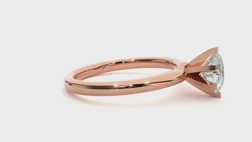 Floating Halo Engagement Setting Tall Shoulder Pave Ring