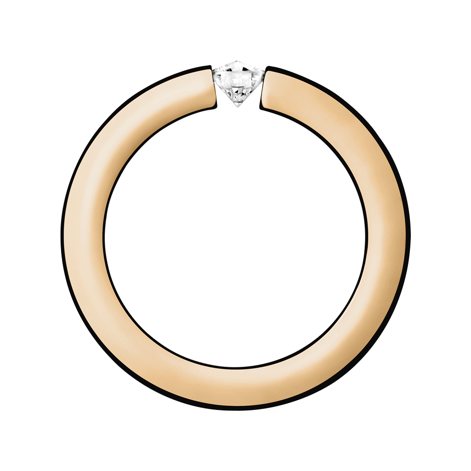 rose gold - round