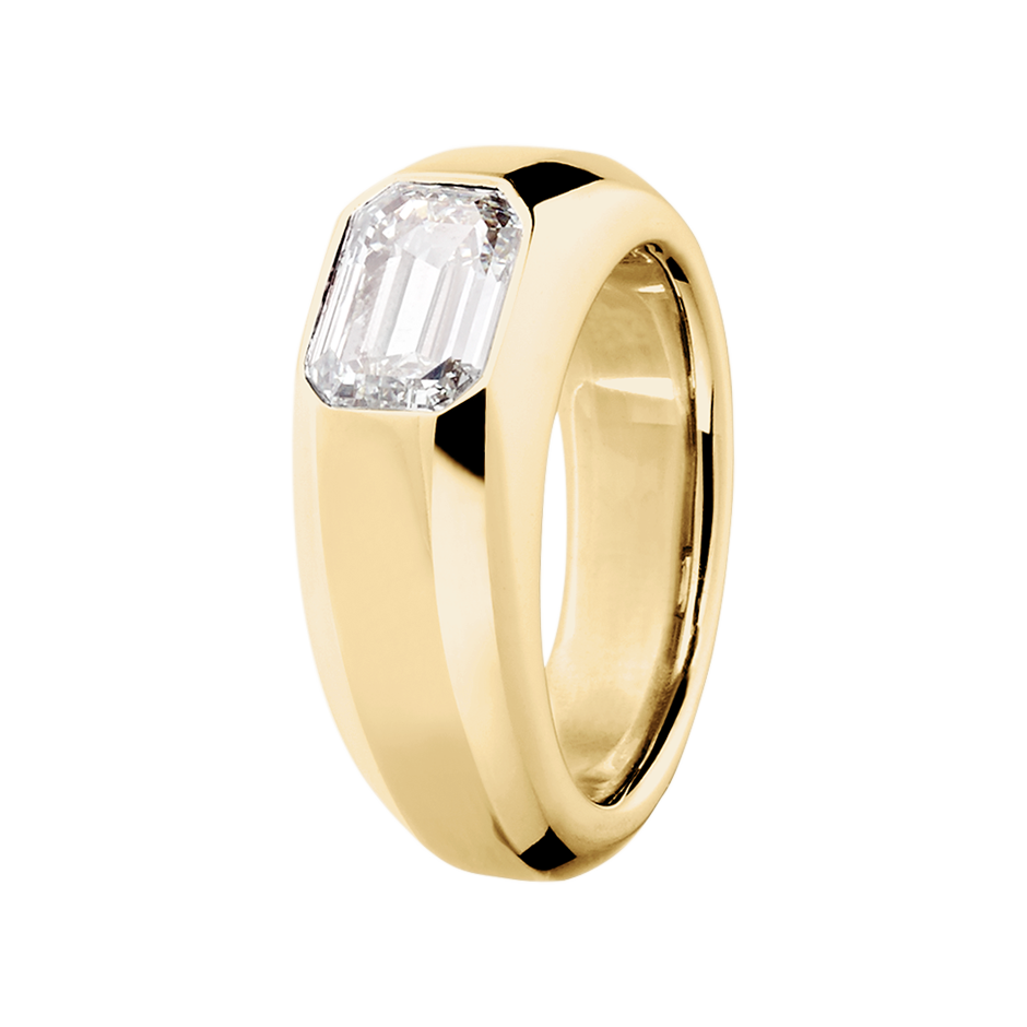 yellow gold - emerald