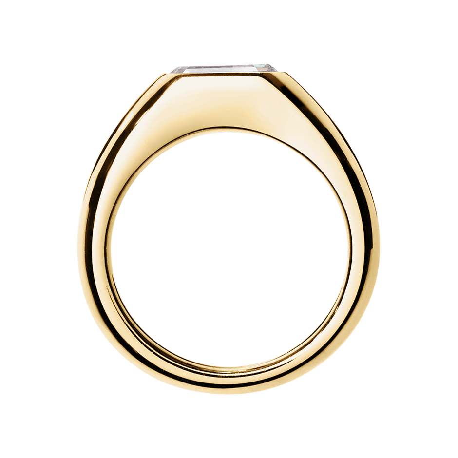 yellow gold - emerald