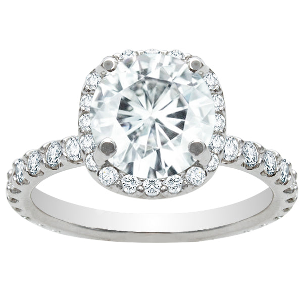 Lucia Cushion Halo Engagement Ring