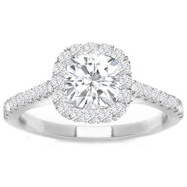 Larissa Cushion Halo Engagement Ring