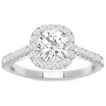 Larissa Cushion Halo Engagement Ring