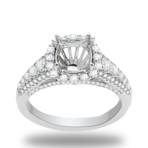 Annabelle Halo Diamond Engagement Ring; 0.90ctw