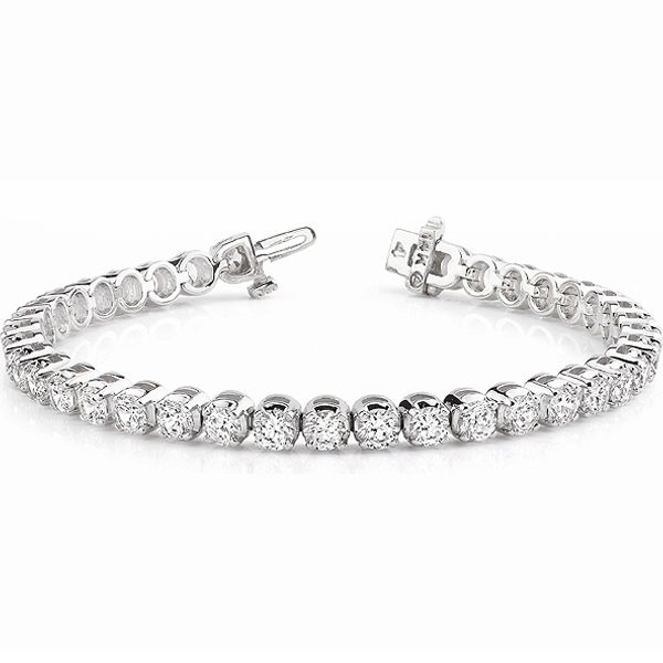 6.85ct Diamond Bracelet in 14K White Gold