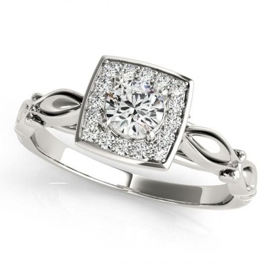 Florence Florence Diamond Engagement Ring 0.86 Carat Radiant Diamond M Color SI1 Clarity