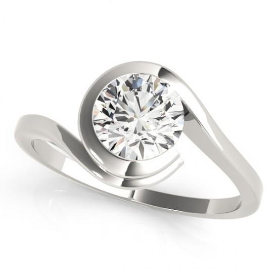 Emma Halo Diamond Engagement Ring 0.22 Carat Princess Diamond K Color SI1 Clarity