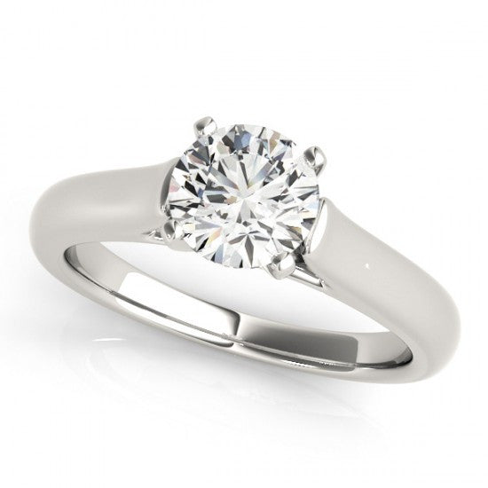 Adelle Trilogy Diamond Engagement Ring 0.33 Carat Round Diamond F Color SI2 Clarity