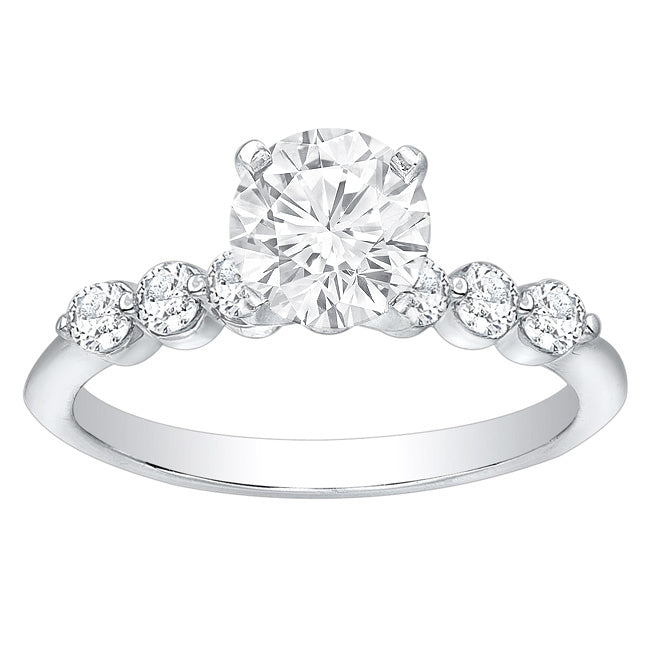 Grace 14K White Gold Diamond Engagement Ring; 0.35 ctw