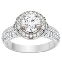 Halo Pave Engagement Ring