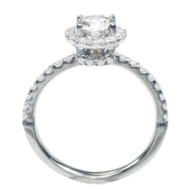 Petite Halo Diamond Engagement Ring