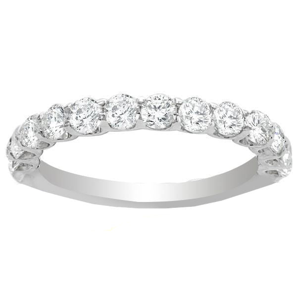 U-Prong Diamond Band in 14K White Gold; 0.70 ctw