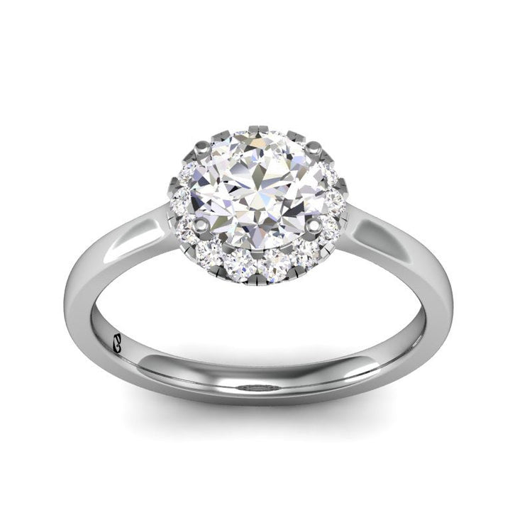 Forever Pave Halo Engagement Ring