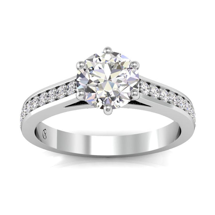 Tres' Chic Pave Diamond Engagement Ring