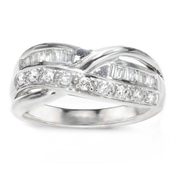 Isla 14K White Gold Diamond Wedding Band