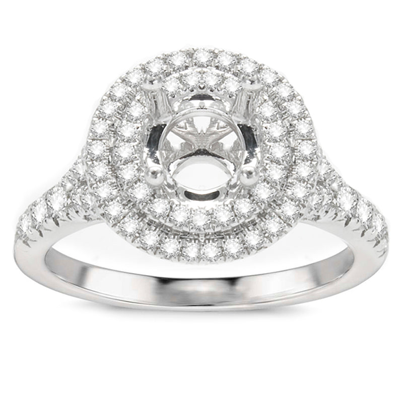 Samara 14K White Gold Double Halo Engagement Ring