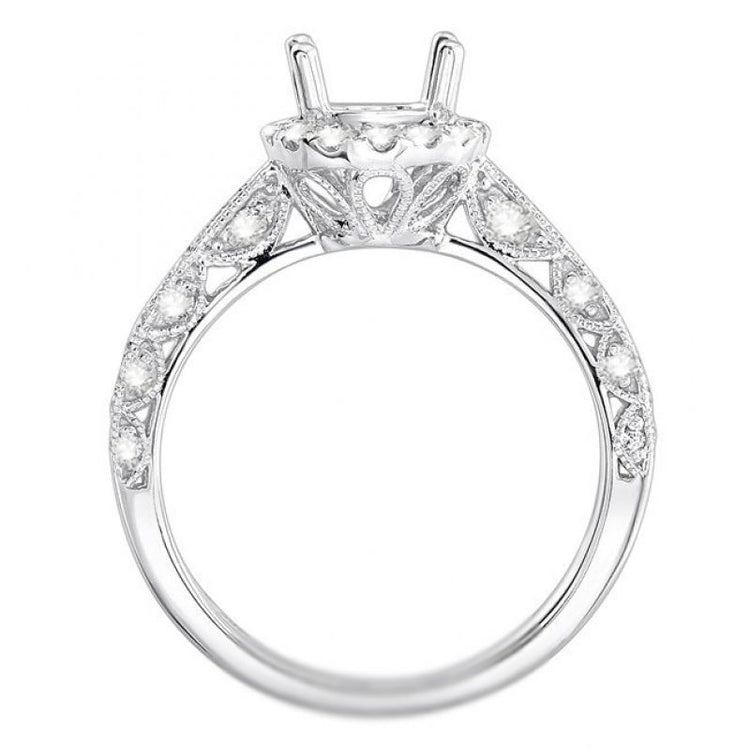 Helena Crescent Engagement Ring in 14K White Gold; 2.26 ctw