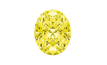 0.21 Carat Oval Fancy Diamond Yellow Color SI1 Clarity