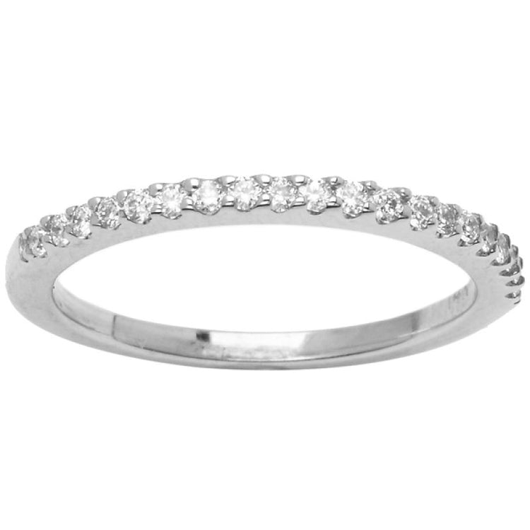 Diamond Wedding Band in 14K White Gold- Monique; 0.25 ctw