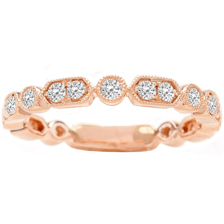 Maisie Diamond Wedding Band in 14K Rose Gold; 0.37 ctw