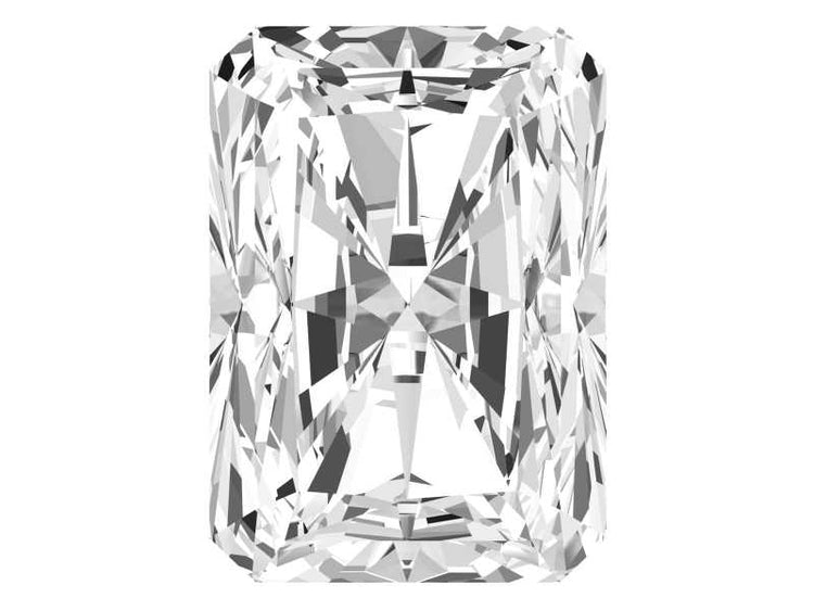 0.53 Carat Radiant Diamond F Color VVS2 Clarity