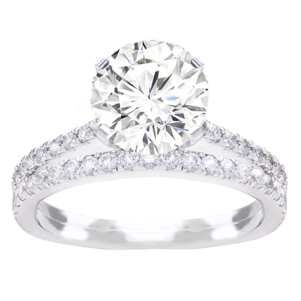 Luna Diamond Bridal Set in 14K White Gold; 0.75ctw