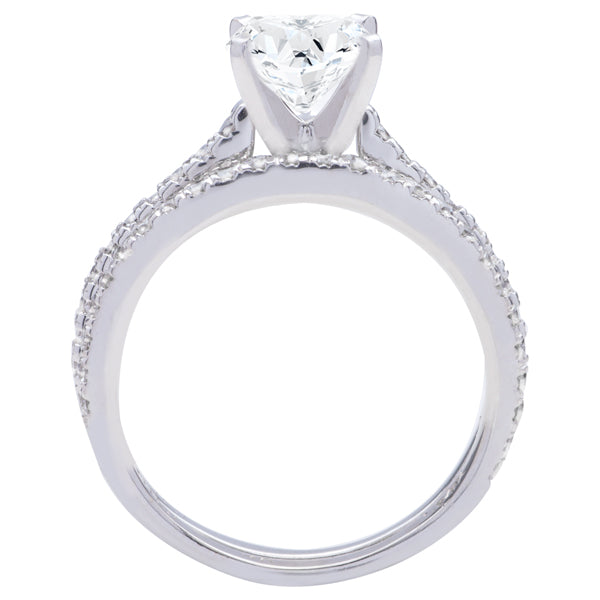 Luna Diamond Bridal Set in 14K White Gold; 0.75ctw