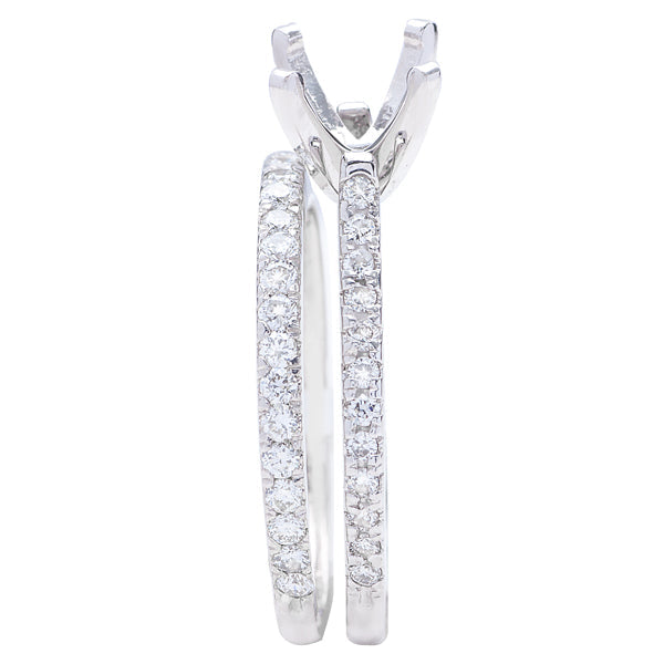 Luna Diamond Bridal Set in 14K White Gold; 0.75ctw