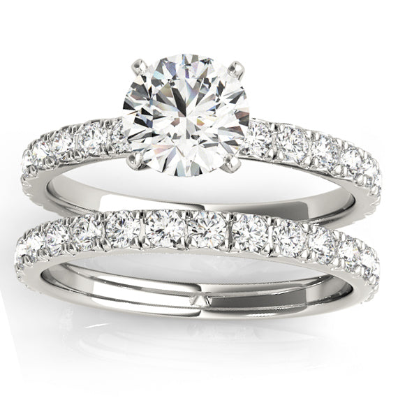 Kara Engagement Ring & Band In 14K White Gold; 1.20 Ctw