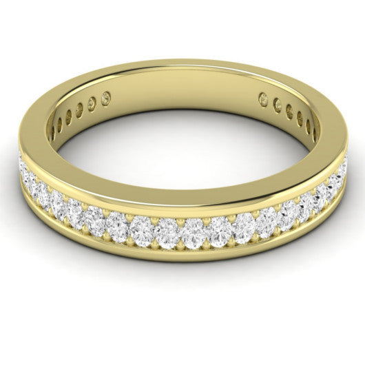 Matte Burnished Slanted Inlay Wedding band